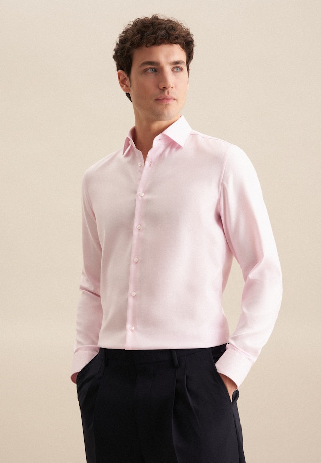 Slim Business Hemd Struktur in Rosa |  Seidensticker Onlineshop
