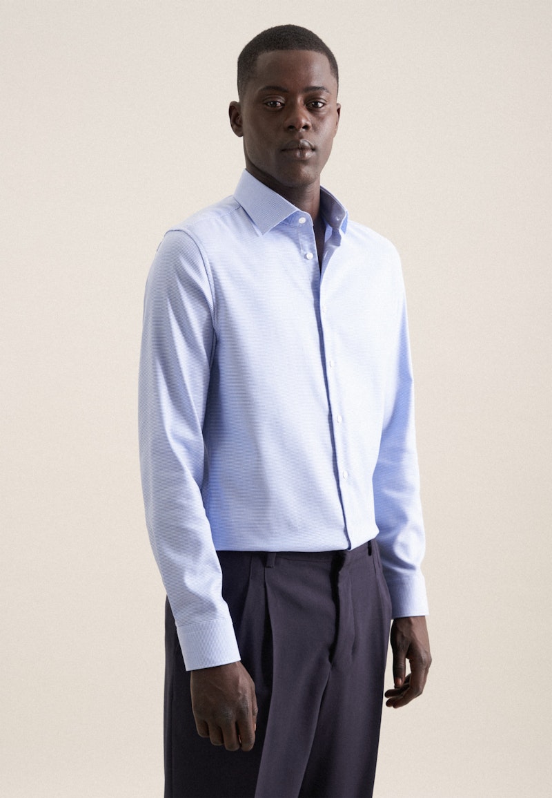 Non-iron Structure Business Shirt in Slim with Kent-Collar