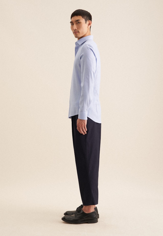 Non-iron Structure Business Shirt in Slim with Kent-Collar in Light Blue |  Seidensticker Onlineshop