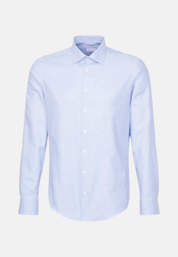 Non-iron Structure Business Shirt in Slim with Kent-Collar in Light Blue |  Seidensticker Onlineshop