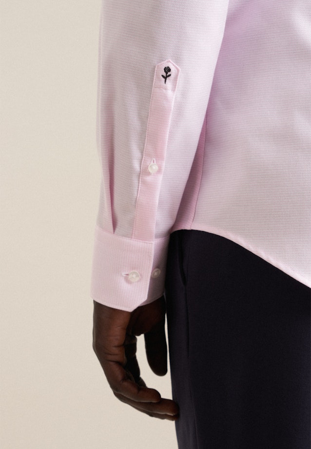 Non-iron Structure Business Shirt in Slim with Kent-Collar in Pink |  Seidensticker Onlineshop