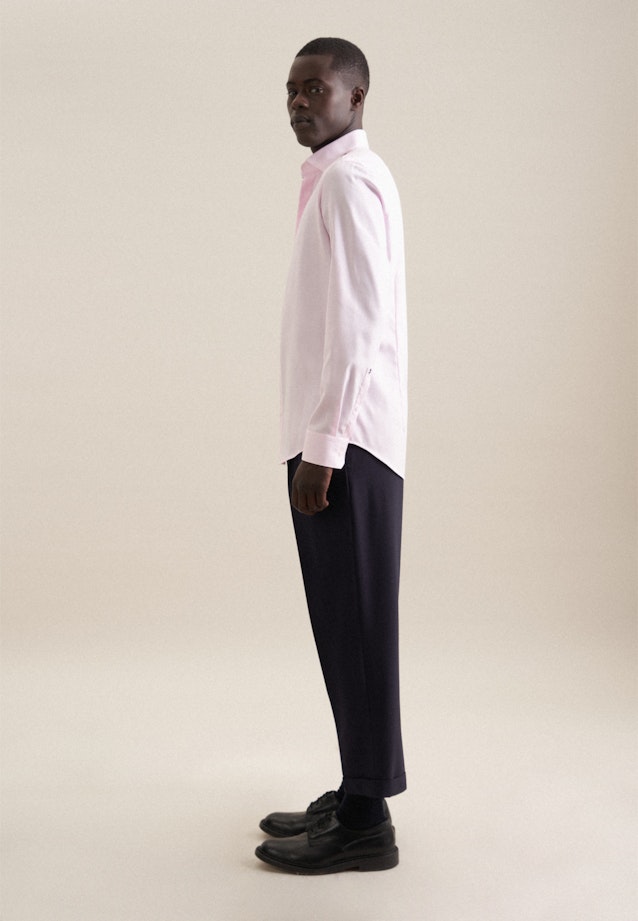 Non-iron Structure Business Shirt in Slim with Kent-Collar in Pink |  Seidensticker Onlineshop