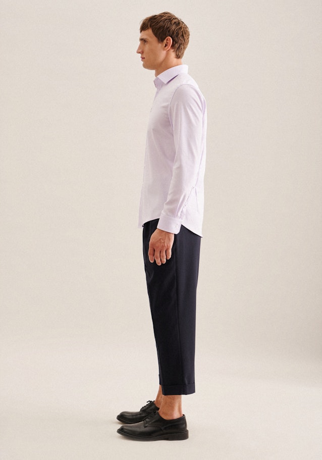 Non-iron Structure Business Shirt in Slim with Kent-Collar in Purple |  Seidensticker Onlineshop
