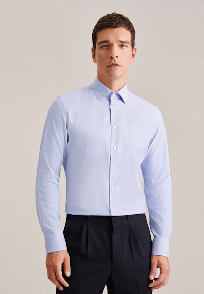 Shaped Business shirt Structure in Light Blue |  Seidensticker Onlineshop
