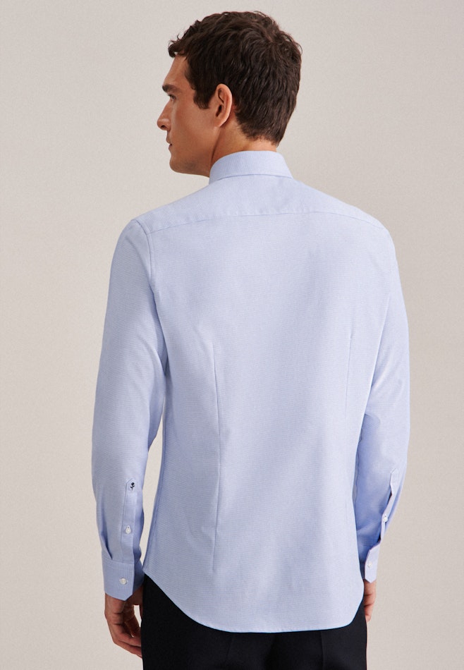 Shaped Business shirt Structure in Light Blue | Seidensticker online shop