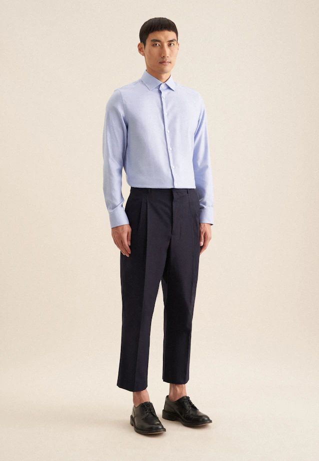 Shaped Business shirt Structure in Light Blue |  Seidensticker Onlineshop