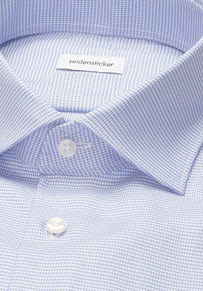 Shaped Chemise d'affaires Structure dans Bleu Moyen | Boutique en ligne Seidensticker