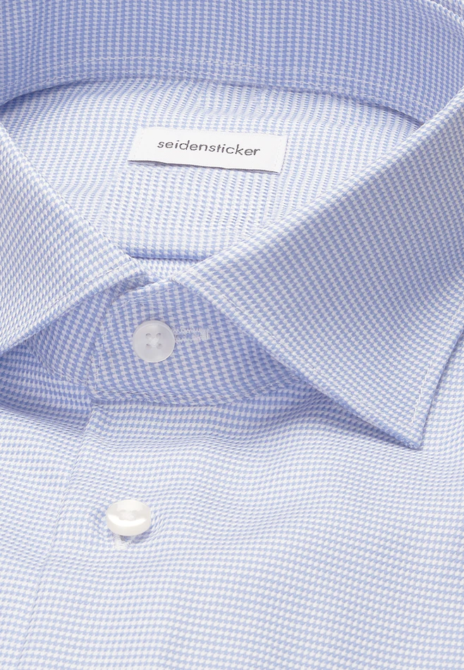 Shaped Business shirt Structure in Light Blue | Seidensticker online shop