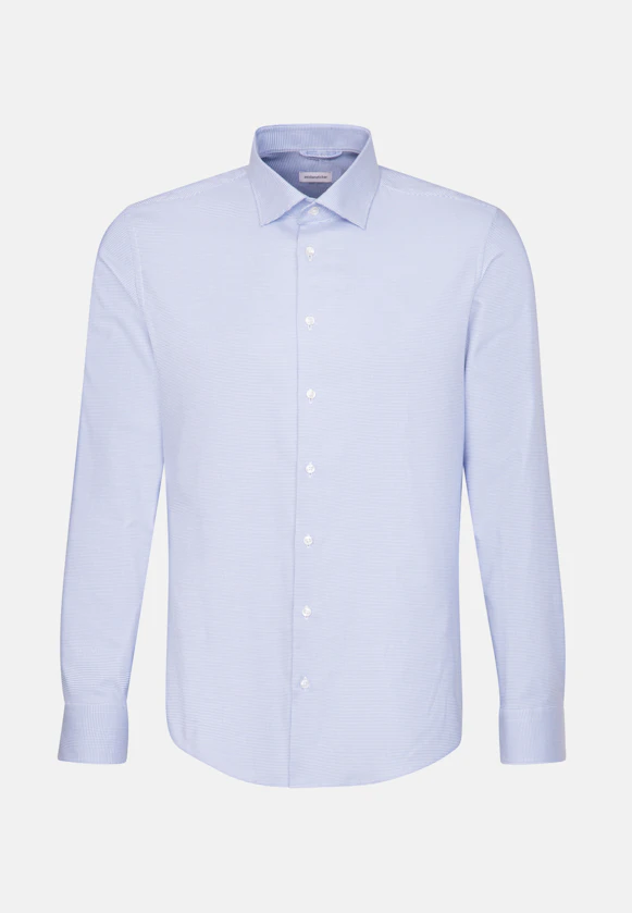 Shaped Chemise d'affaires Structure in Bleu Moyen |  Seidensticker Onlineshop