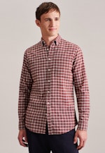 Regular Casual Hemd Karo in Orange |  Seidensticker Onlineshop