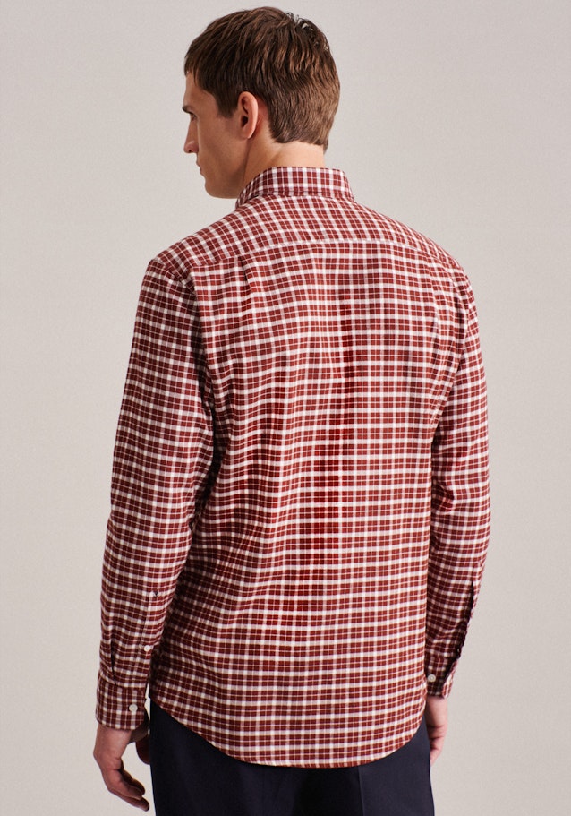 Casual overhemd in Regular with Button-Down-Kraag in Oranje | Seidensticker Onlineshop