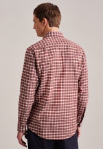 Regular Casual Hemd Karo in Orange |  Seidensticker Onlineshop