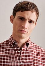 Regular Casual Hemd Karo in Orange |  Seidensticker Onlineshop