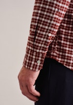 Regular Casual Hemd Karo in Orange |  Seidensticker Onlineshop