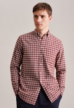 Regular Casual Hemd Karo in Orange |  Seidensticker Onlineshop