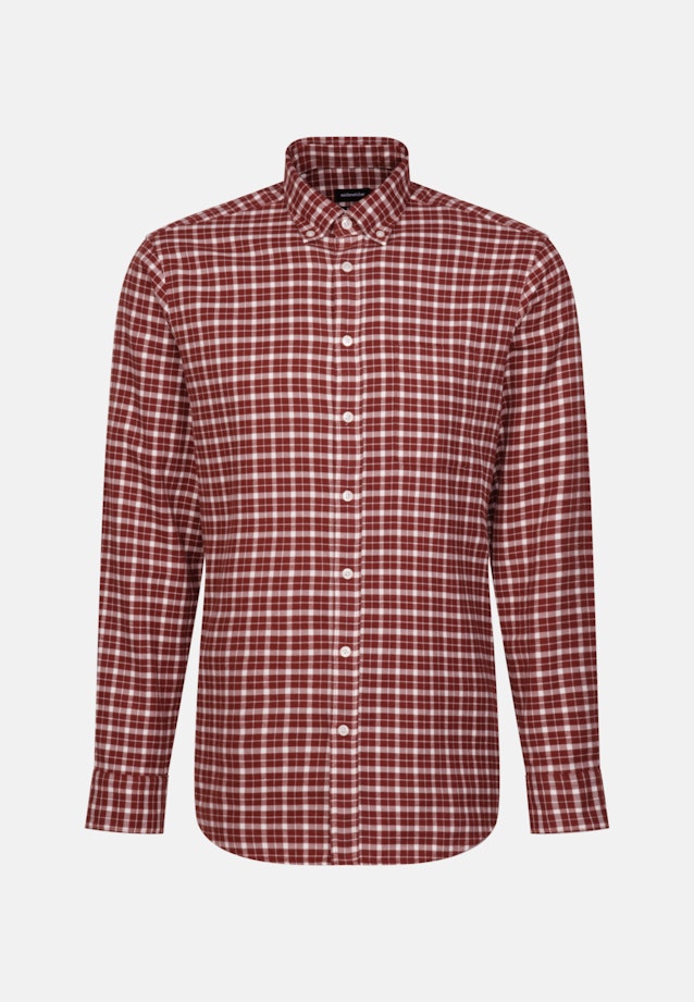 Regular Casual Hemd Karo in Orange |  Seidensticker Onlineshop