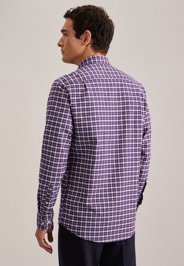 Casual Shirt in Regular with Button-Down-Collar in Purple | Seidensticker Onlineshop