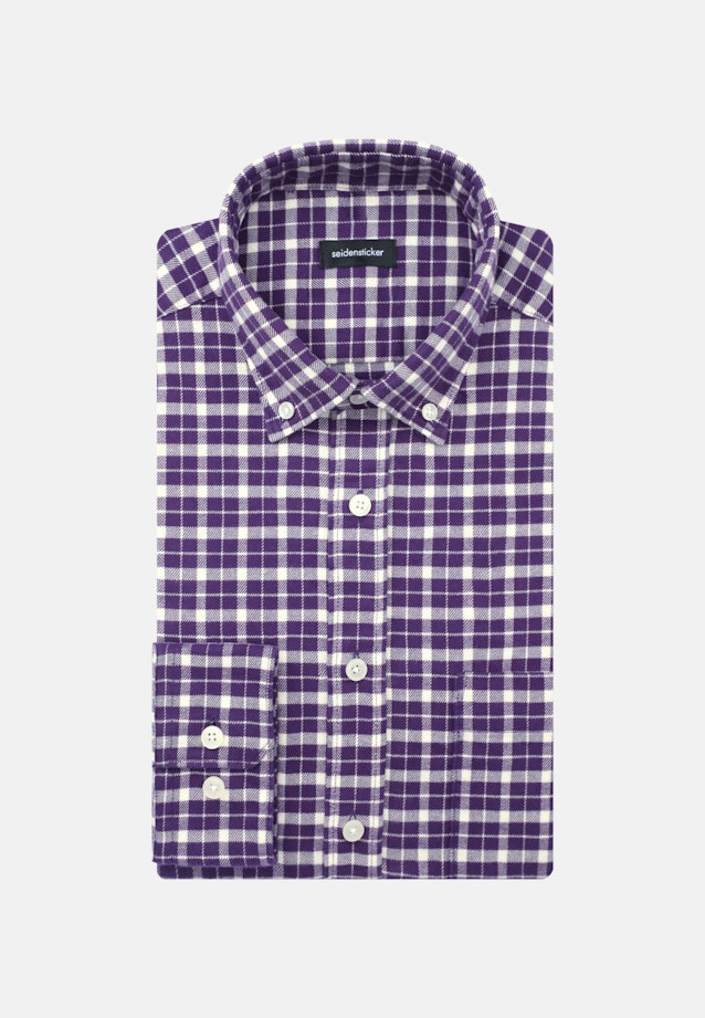 Casual overhemd in Regular with Button-Down-Kraag in Paars |  Seidensticker Onlineshop