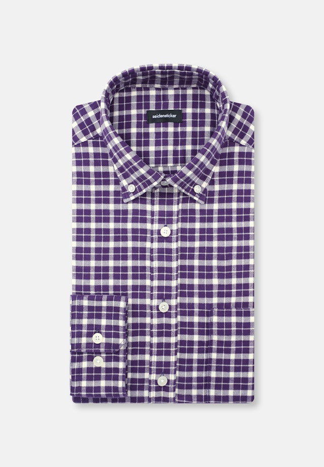Regular Casual Hemd Karo in Lila |  Seidensticker Onlineshop
