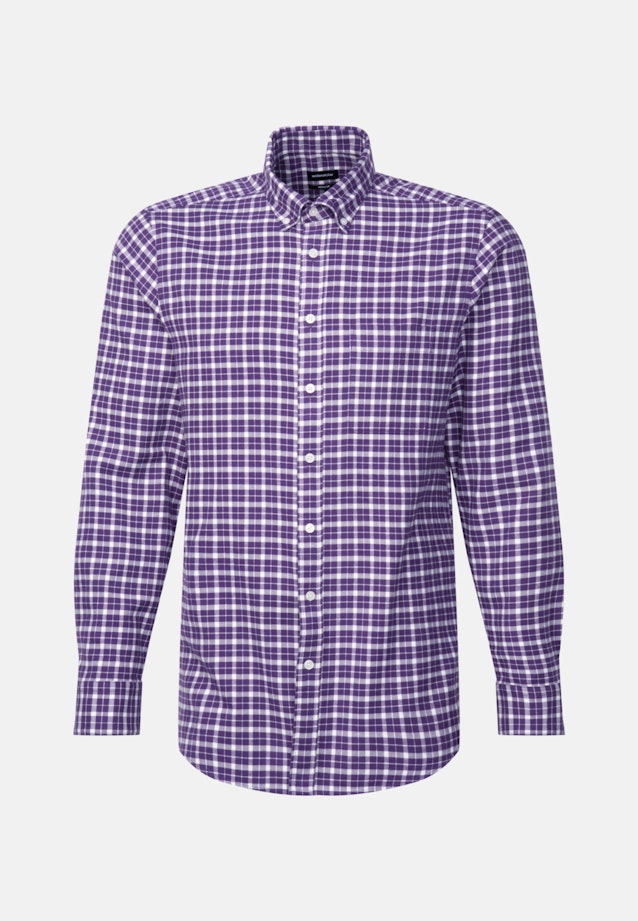 Regular Casual Hemd Karo in Lila |  Seidensticker Onlineshop