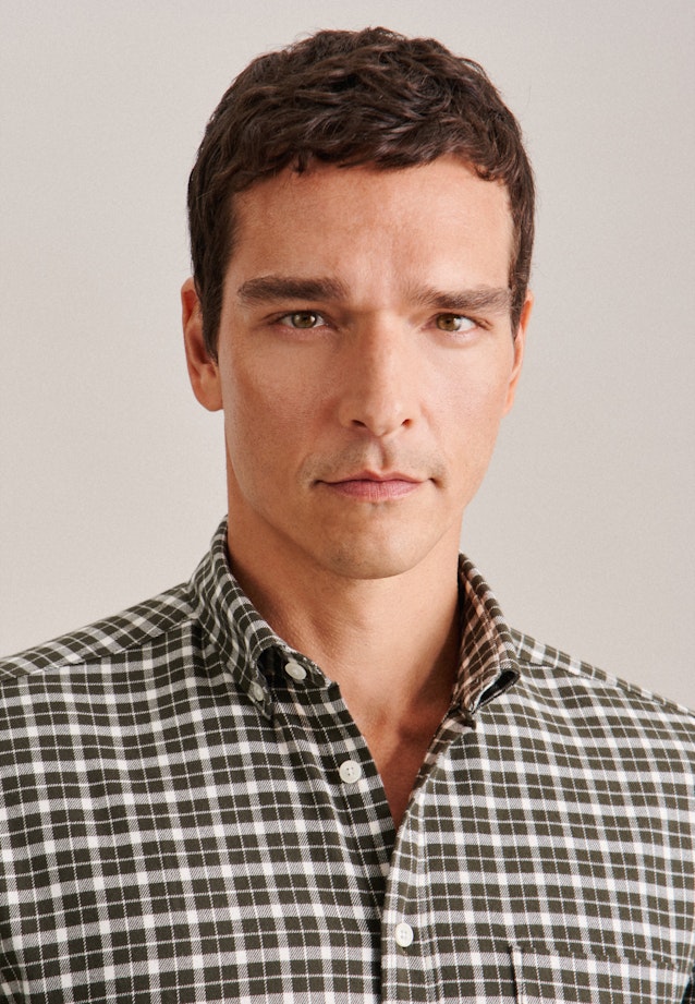 Regular Casual Hemd Karo in Grün |  Seidensticker Onlineshop