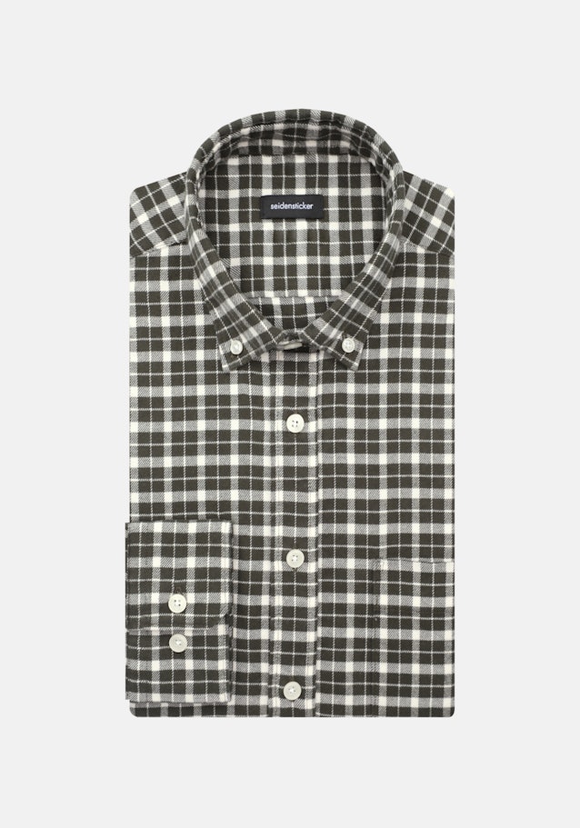 Twill Casual Hemd in Regular mit Button-Down-Kragen in Grün |  Seidensticker Onlineshop