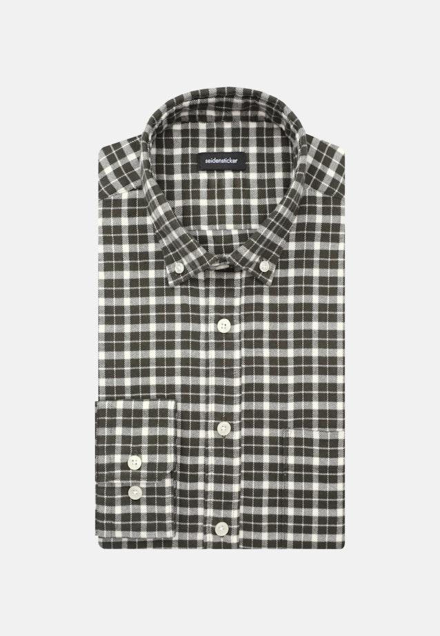 Twill Casual Hemd in Regular mit Button-Down-Kragen in Grün |  Seidensticker Onlineshop