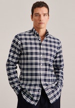 Regular Casual Hemd Karo in Dunkelblau |  Seidensticker Onlineshop