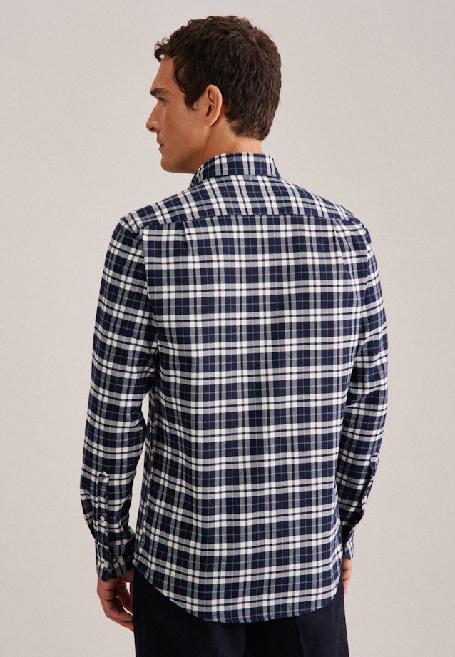 Regular Casual Hemd Karo in Dunkelblau |  Seidensticker Onlineshop