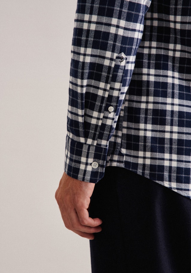 Twill Casual Hemd in Regular mit Button-Down-Kragen in Dunkelblau |  Seidensticker Onlineshop