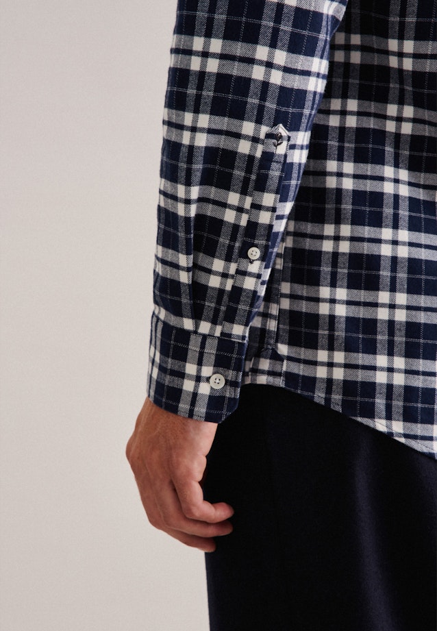 Regular Casual Hemd Karo in Dunkelblau |  Seidensticker Onlineshop