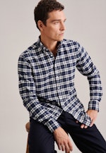 Casual overhemd in Regular with Button-Down-Kraag in Donkerblauw |  Seidensticker Onlineshop