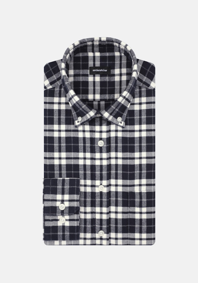 Twill Casual Hemd in Regular mit Button-Down-Kragen in Dunkelblau |  Seidensticker Onlineshop