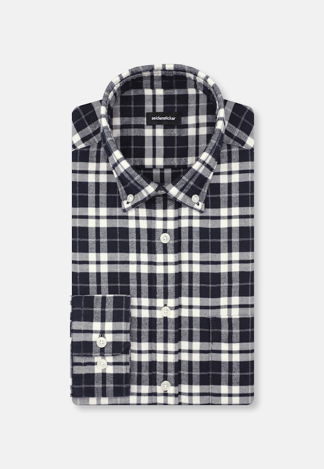 Regular Casual Hemd Karo in Dunkelblau |  Seidensticker Onlineshop