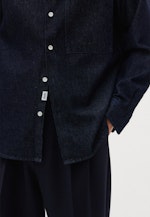 Denim Casual Hemd in Regular mit Button-Down-Kragen in Dunkelblau |  Seidensticker Onlineshop