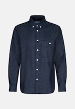 Denim Casual Hemd in Regular mit Button-Down-Kragen in Dunkelblau |  Seidensticker Onlineshop