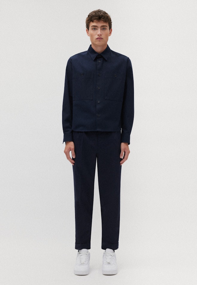 Regular Casual Hemd Uni in Dunkelblau | Seidensticker Onlineshop