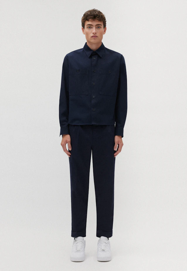 Regular Casual Hemd Uni in Dunkelblau |  Seidensticker Onlineshop