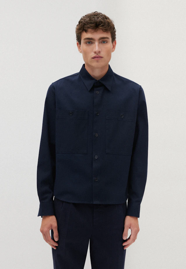 Regular Casual Hemd Uni in Dunkelblau |  Seidensticker Onlineshop