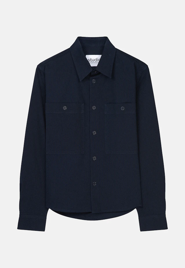 Regular Casual Hemd Uni in Dunkelblau |  Seidensticker Onlineshop