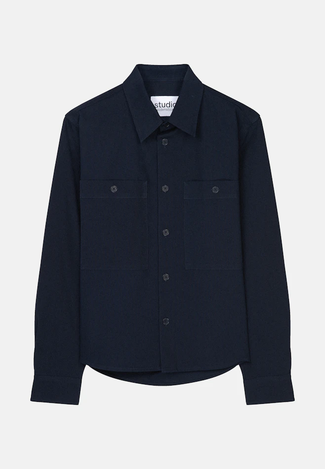 Regular Casual Hemd Uni in Dunkelblau | Seidensticker Onlineshop
