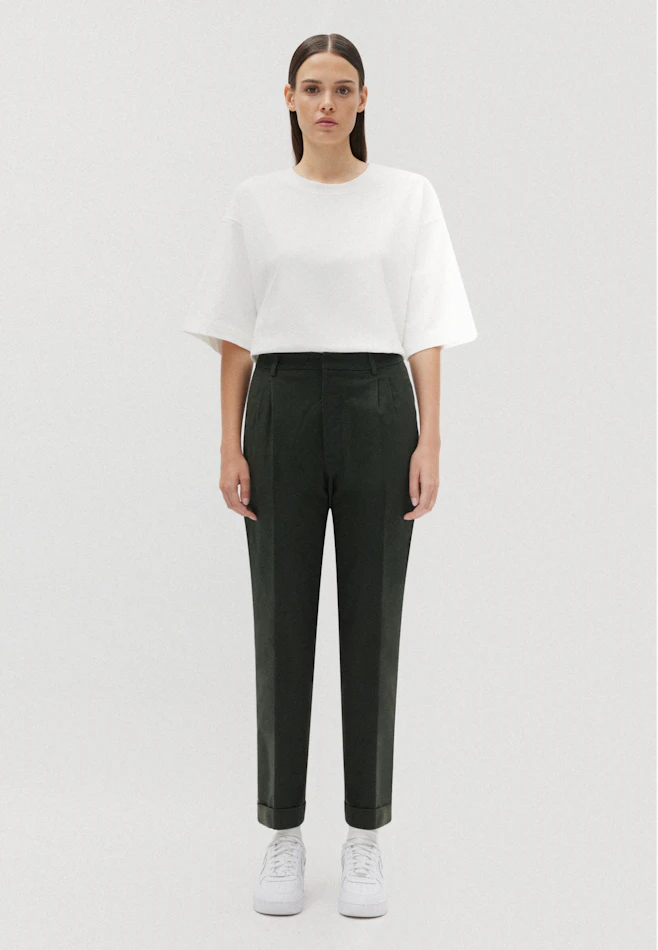 Regular Chinohose Uni in Grün | Seidensticker Onlineshop