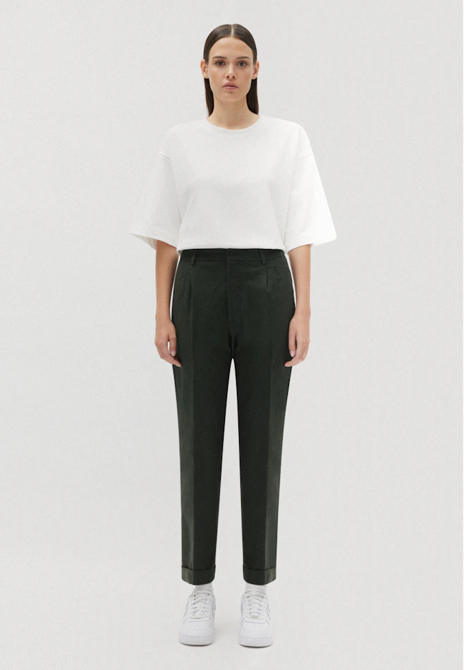 Regular Chinohose Uni in Grün | Seidensticker Onlineshop
