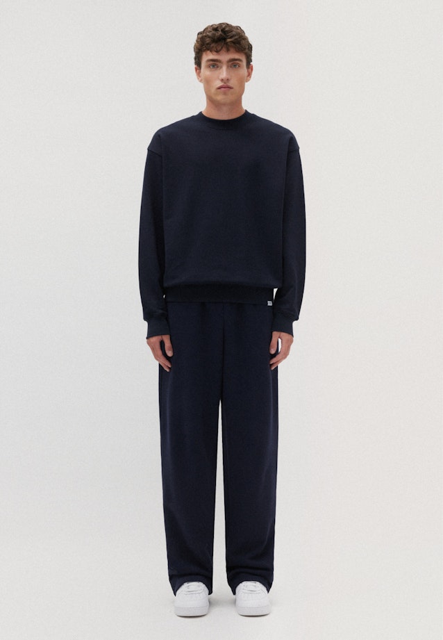 Oversized Sweatshirt Uni in Bleu Foncé |  Seidensticker Onlineshop