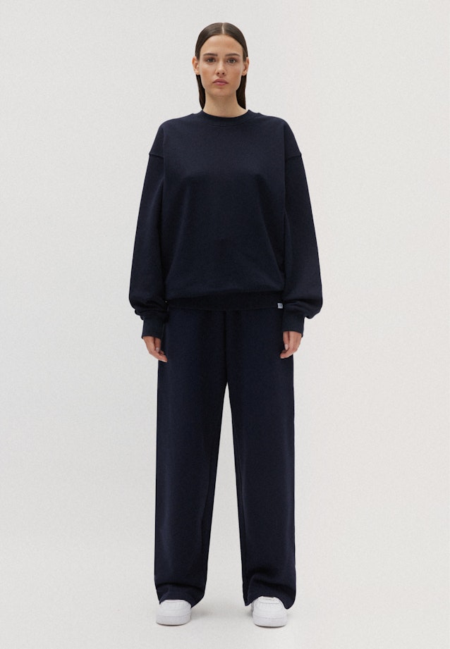 Oversized Sweatshirt Uni in Bleu Foncé |  Seidensticker Onlineshop