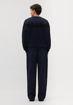 Oversized Sweatshirt Uni in Bleu Foncé |  Seidensticker Onlineshop