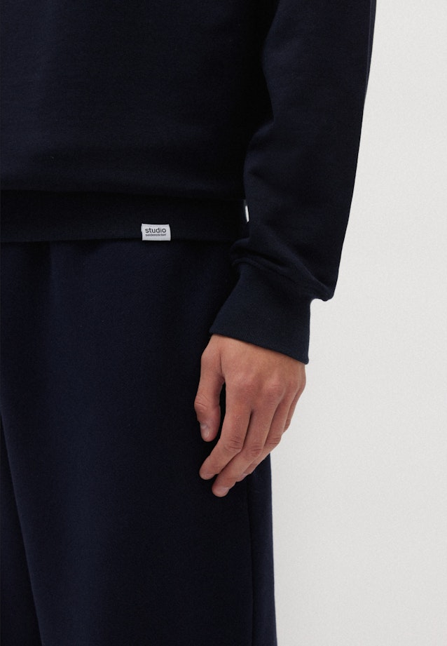 Oversized Sweatshirt Uni in Bleu Foncé |  Seidensticker Onlineshop