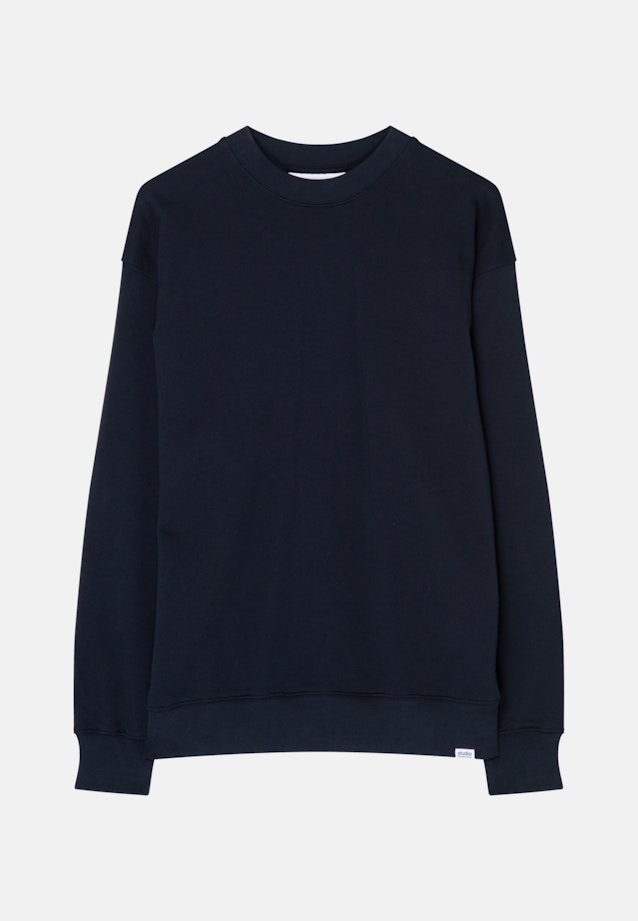 Oversized Sweatshirt Uni in Bleu Foncé |  Seidensticker Onlineshop