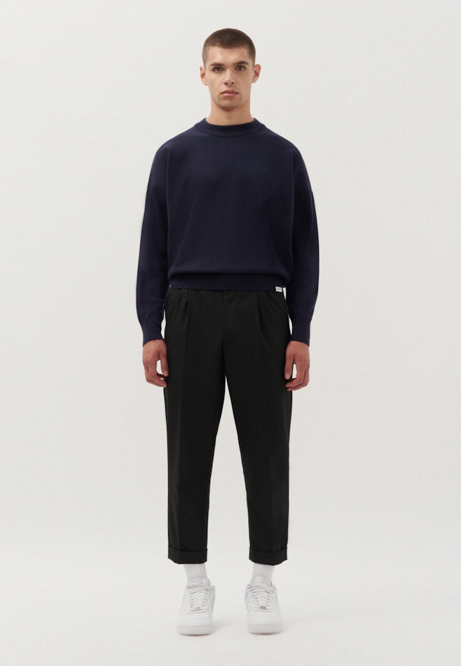 Crew Neck Pullover Uni in Dark Blue | Seidensticker online shop