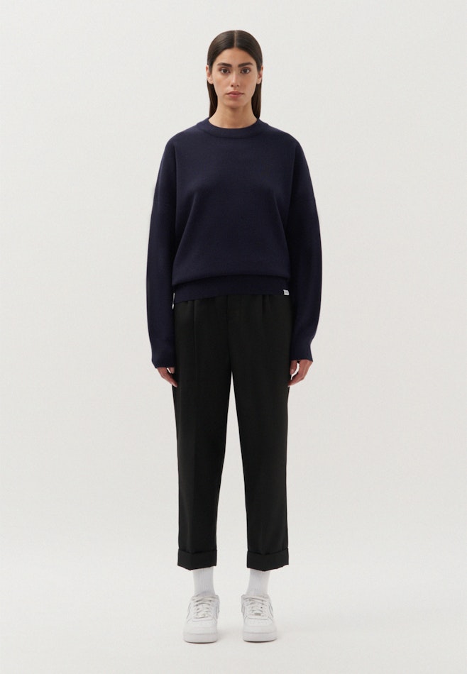 Crew Neck Pullover Uni in Dark Blue | Seidensticker online shop